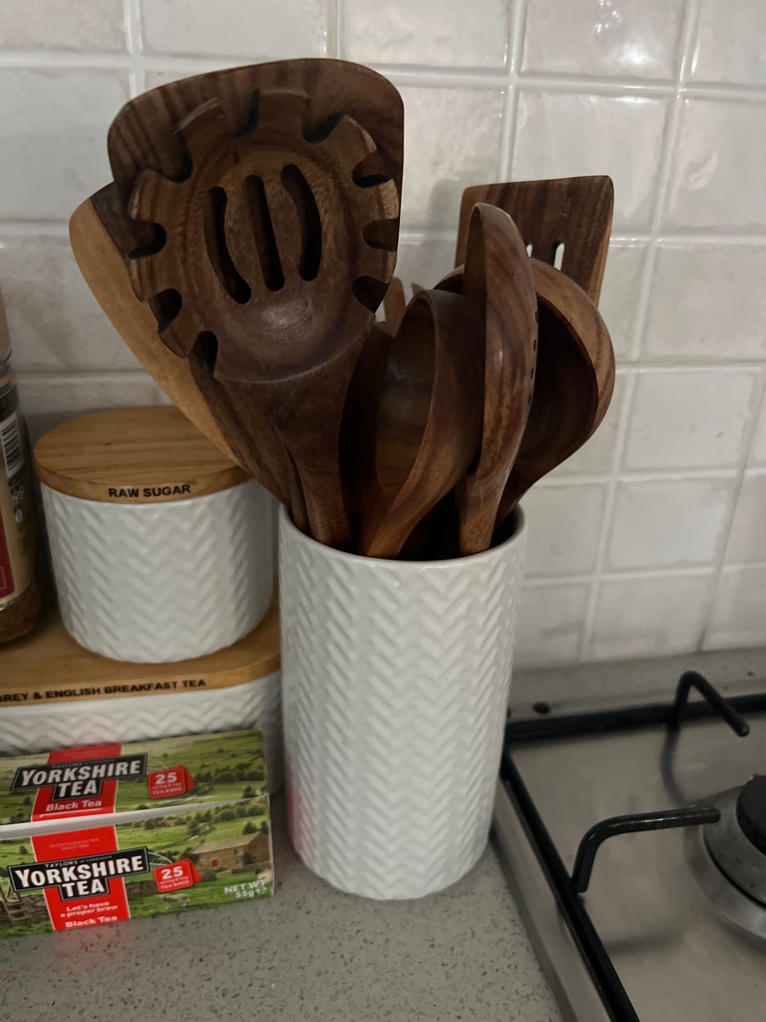 Customer photo review of Wooden Teak Utensils Set - 50% OFF SALE