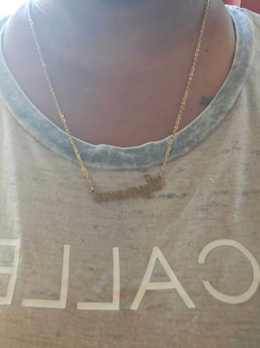 Customer photo review of Personalized Name Necklace