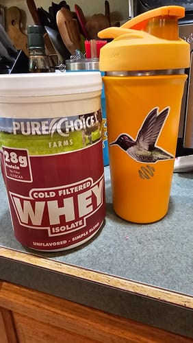 Customer photo review of Whey Protein Isolate Unflavored