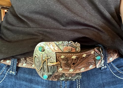 Customer photo review of Custom Belt Buckle Design