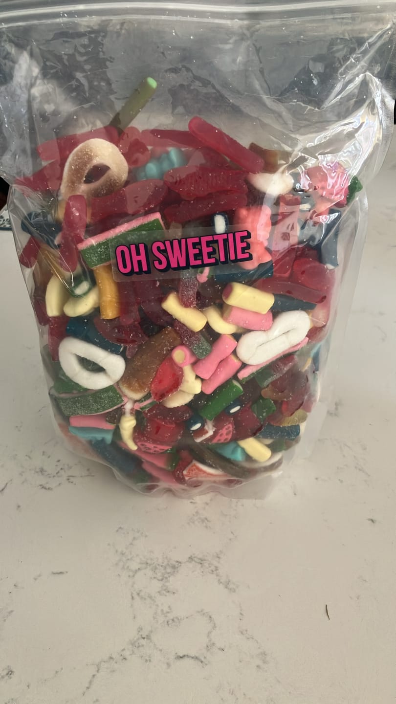 Customer photo review of Build Your Own Pick and Mix Sweets Bag – Over 100 to Choose From
