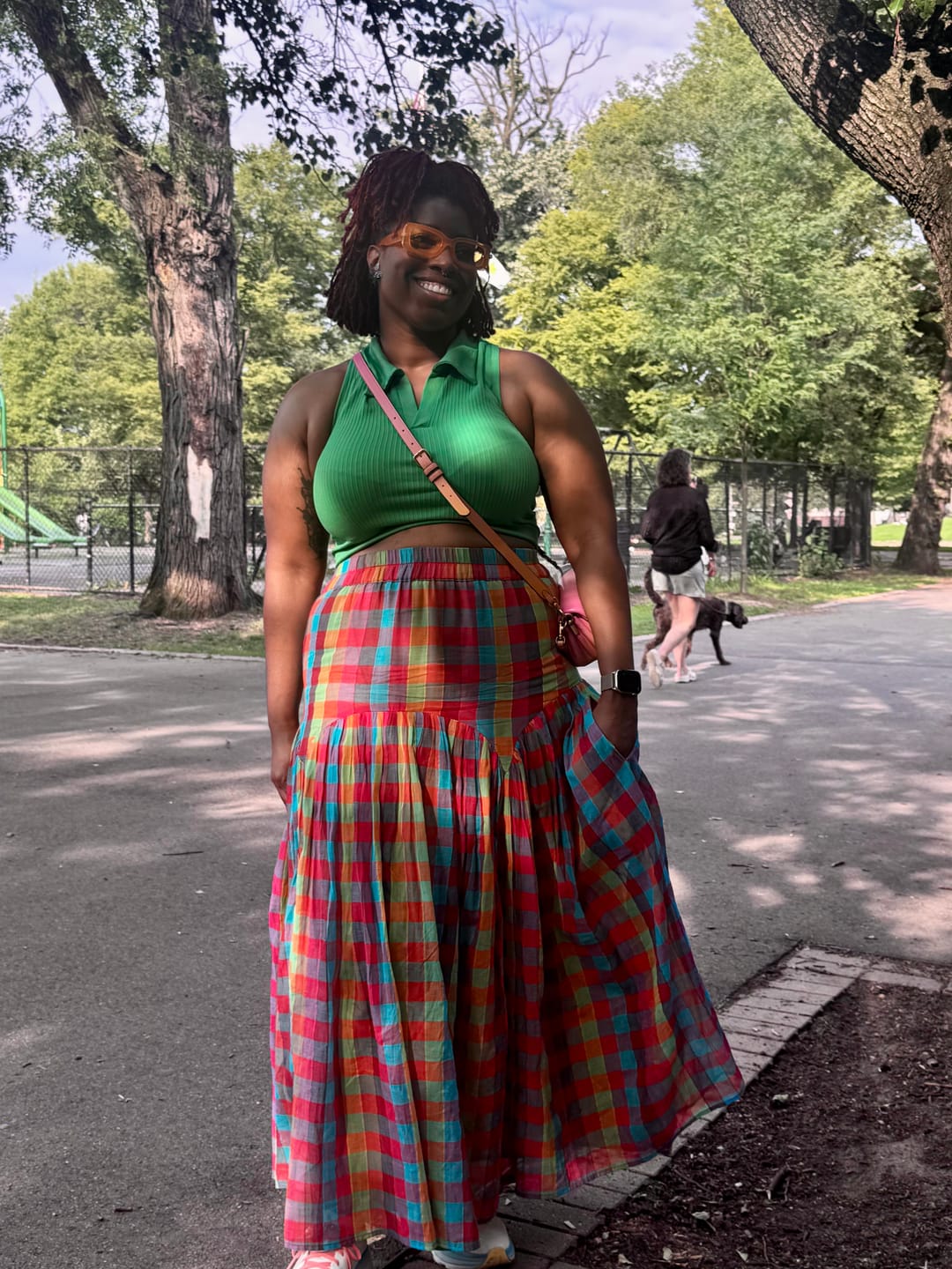 Customer photo review of LEILA SKIRT | CROSSWAY CHEX