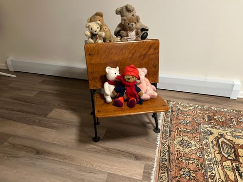 Customer photo review of Standard White Baseboard Covers by the Foot