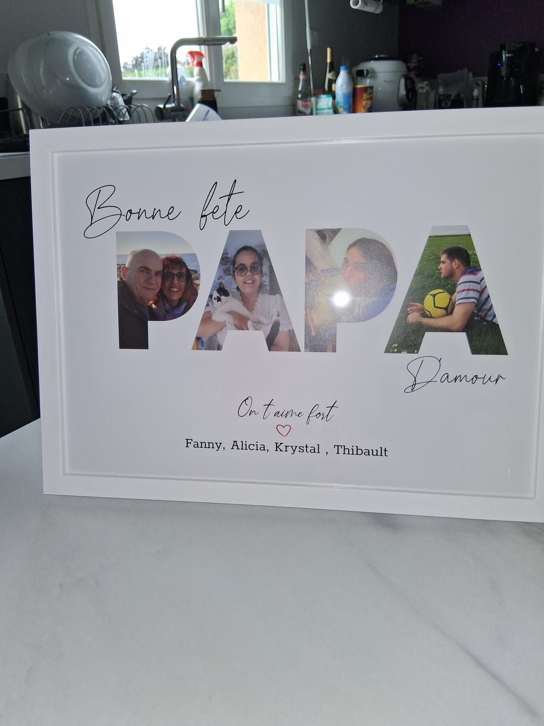 Customer photo review of Bonne fête Papa - Affiche Personnalisée