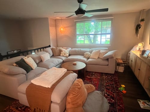 Customer photo review of Cozy Collection Plush Modular 7 Piece Sectional
