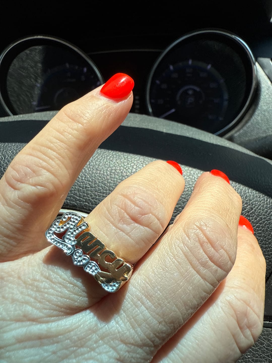 Customer photo review of Personalized Name Ring - Custom Name Ring