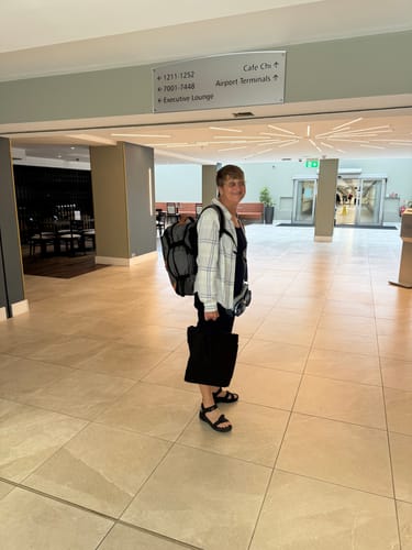 Customer photo review of Falco 40L Expandable Airline Approved Carry On Travel Backpack