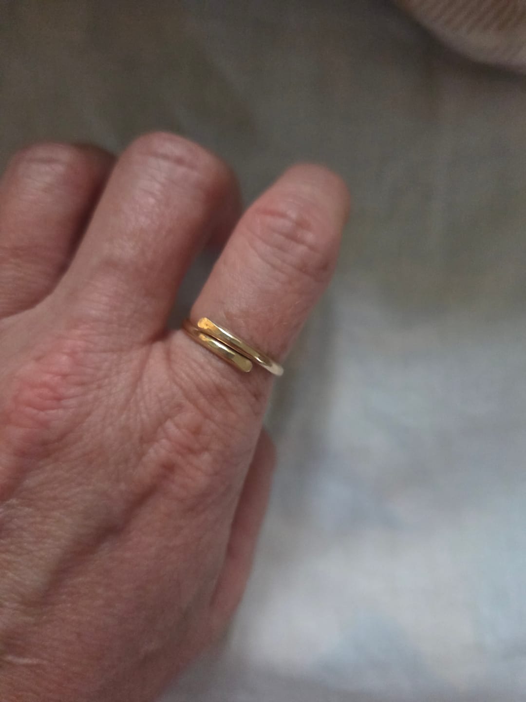 Customer photo review of 14K Gold Wrap Ring