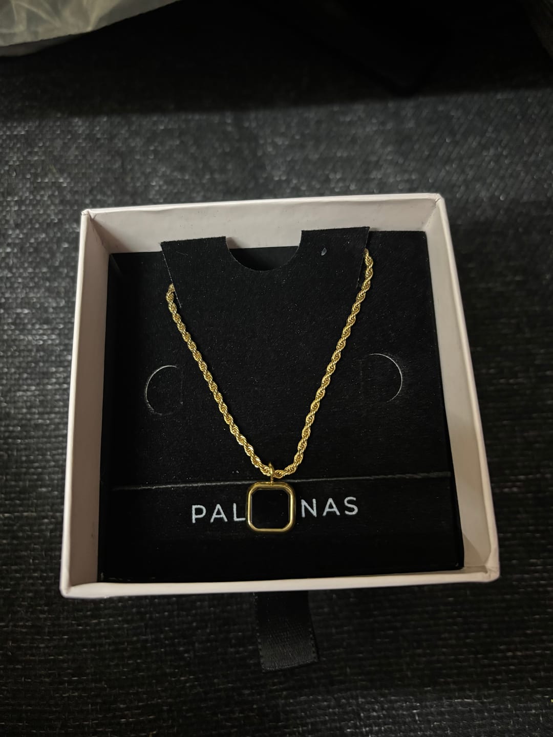 Customer photo review of Black Enamel Necklace