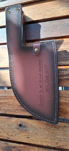 Customer photo review of BraaiPlank™ Hammer Forged Butcher Knife