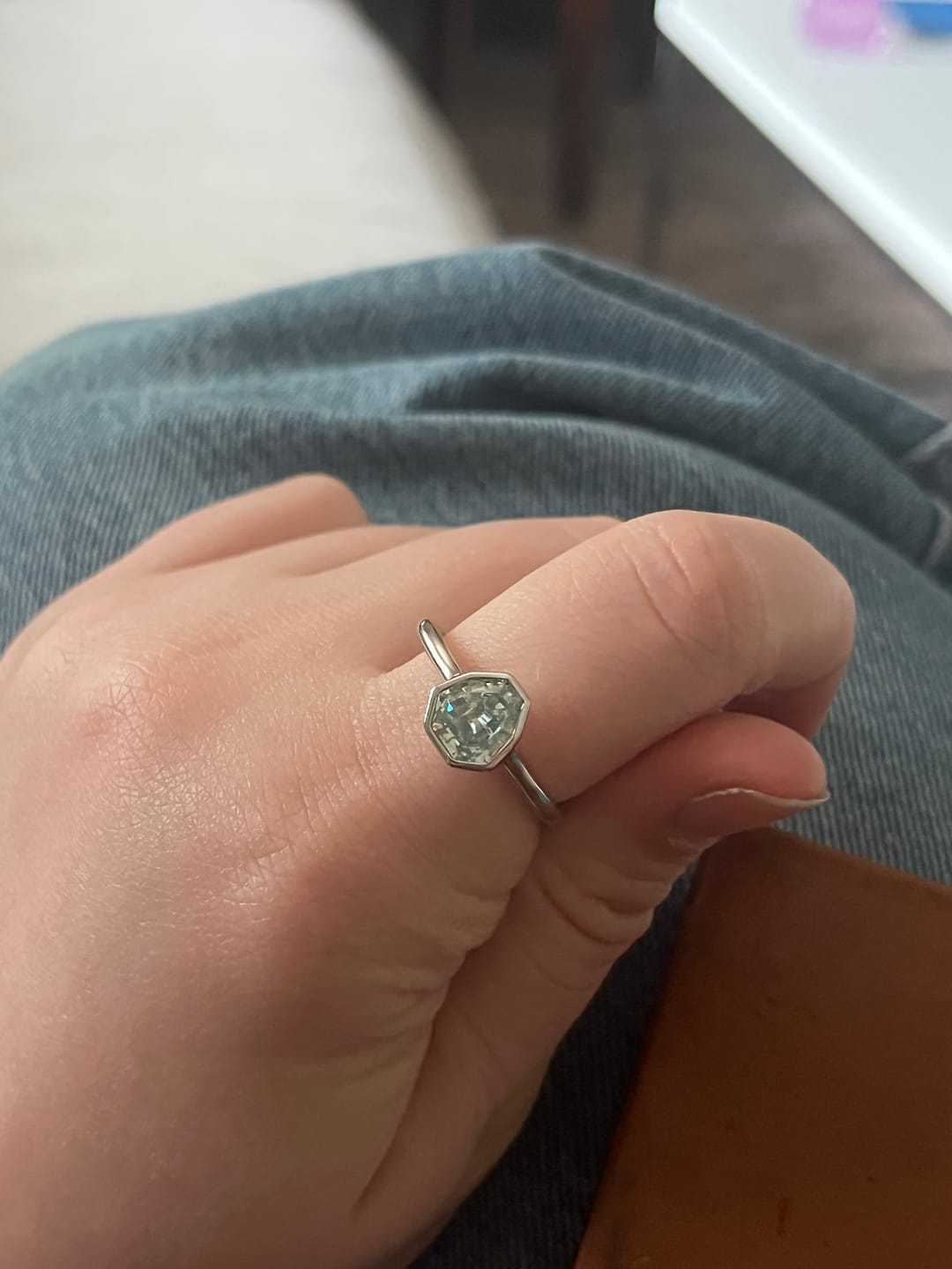 Customer photo review of Dainty Pixel Ring PREORDER