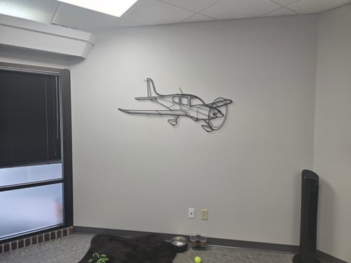 Customer photo review of SR22 G2 Front Angle Silhouette Metal Wall Art
