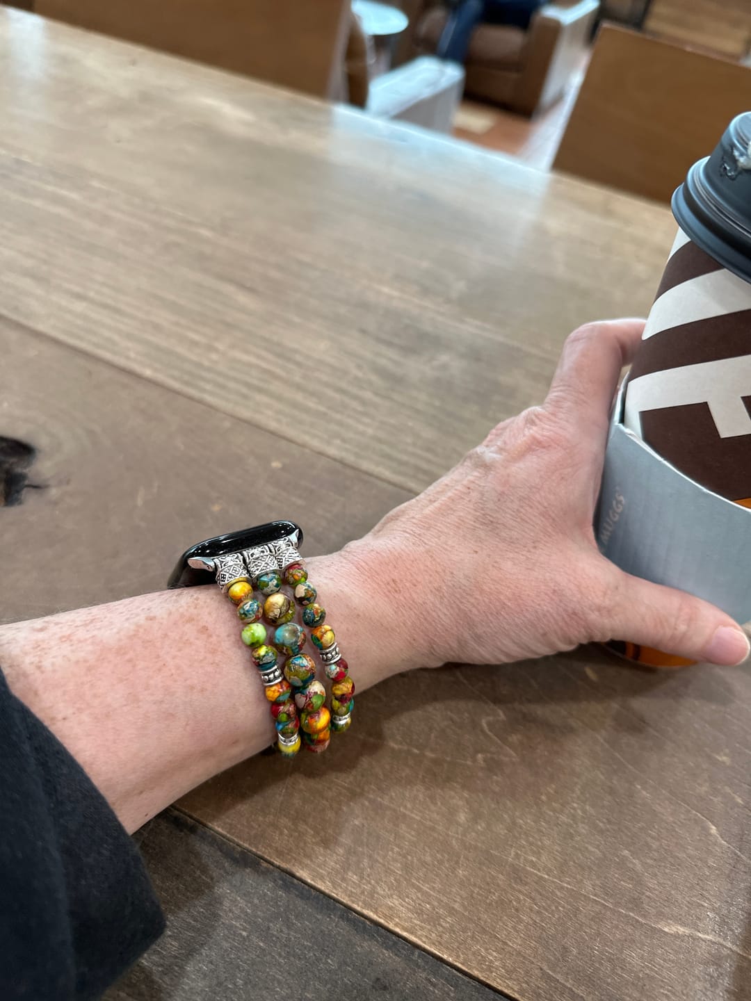 Customer photo review of Vineyard Jasper Stretch Apple Watch Strap