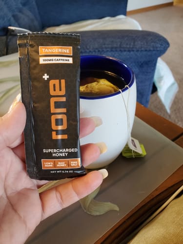 Customer photo review of 100mg Caffeine - TANGERINE - SuperCharged Honey (20-Pack)