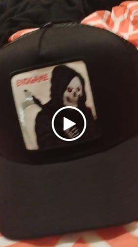 Customer video review of Grim Reaper - "Endgame" Trucker Hat