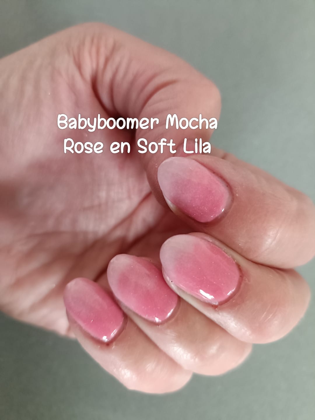 Customer photo review of Mocha Rose Dipping Powder