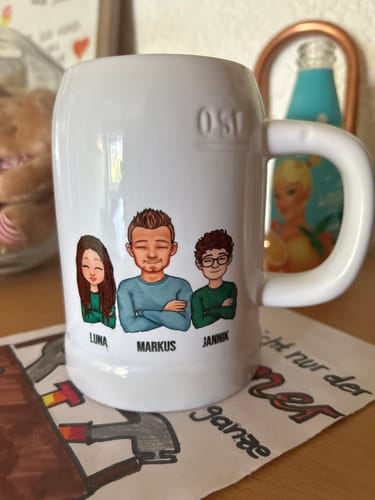 Andrea S. review of Vatertag - Personalisierter Bierkrug aus Keramik zum Vatertag image 1 out of 1