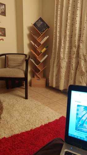 Customer photo review of Librero Innovador en Zigzag | Estantería Estética para Hogar y Oficina