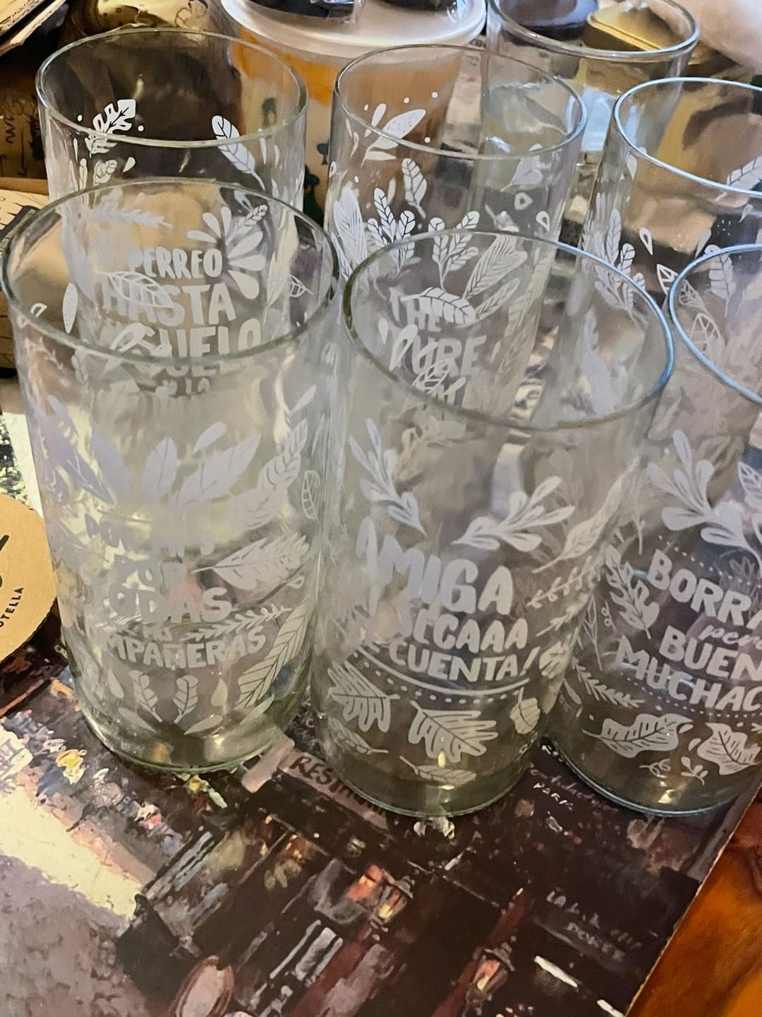 Customer photo review of Vasos Feministas Girl Power - Juego de 6 Vasos - 500 ml