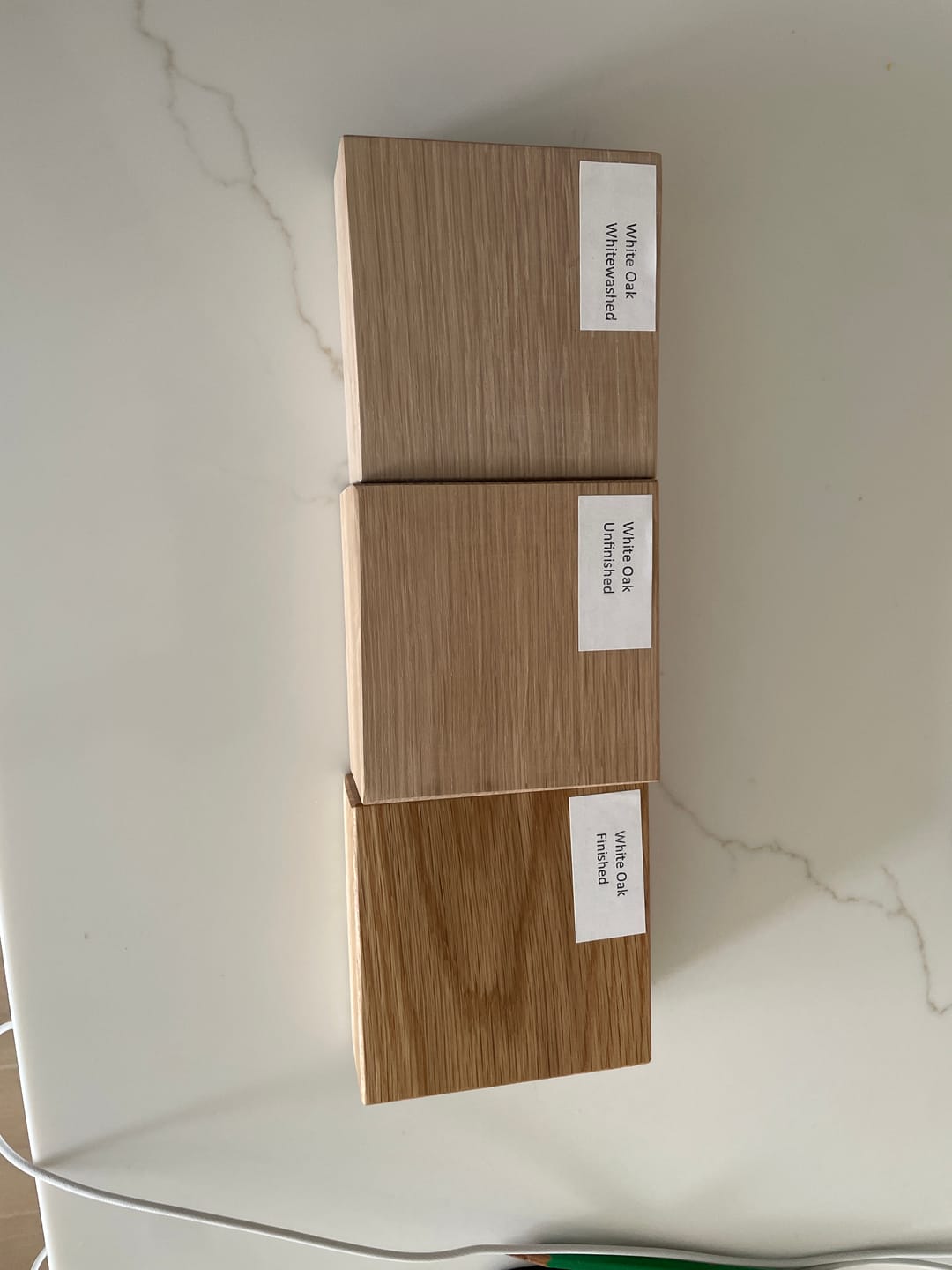 Customer photo review of White Oak Sample