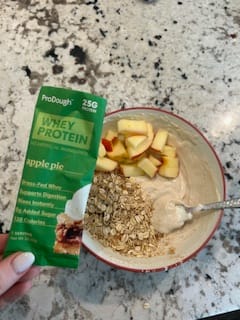 Customer photo review of Whey Protein Powder - Single Serving Sample Stick Packs