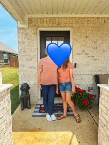 Customer photo review of Heathered Micro Striped Tee