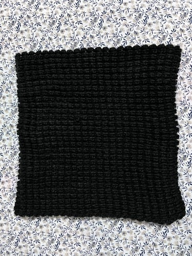 Reseña con foto de un cliente sobre Bufanda Loop Textura
