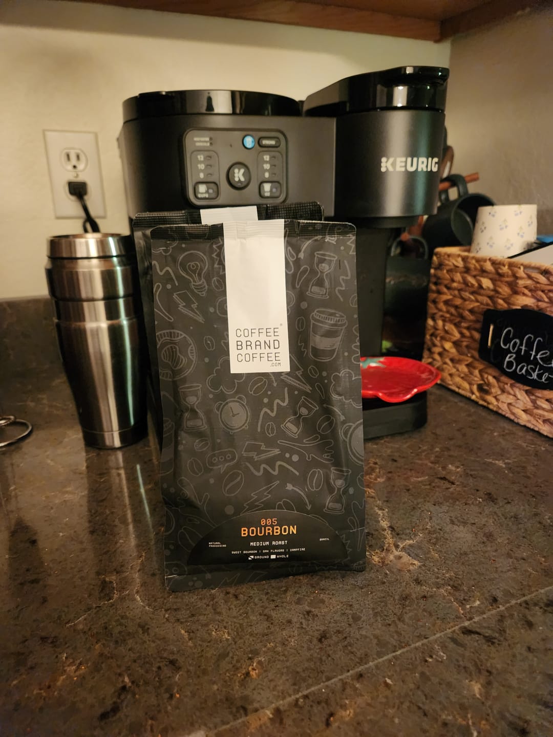 Customer photo review of Bourbon Flavored Coffee