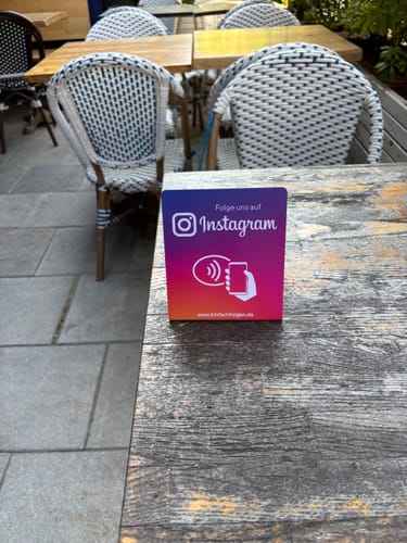 Customer photo review of Instagram Aufsteller