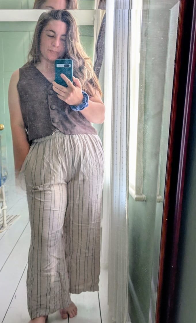 Customer photo review of Linen Textured Look Cotton Fabric