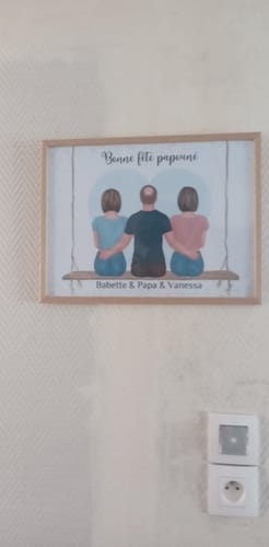 Customer photo review of Affiche Personnalisée - Papa et Enfants - Fête des pères