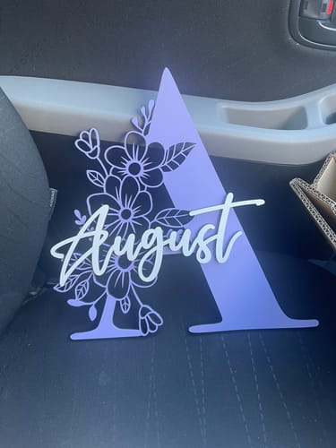 Customer photo review of Floral Monogram Two Layer
