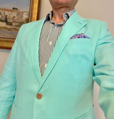 Customer photo review of Signature Solid Pastel Linen Sport Coat