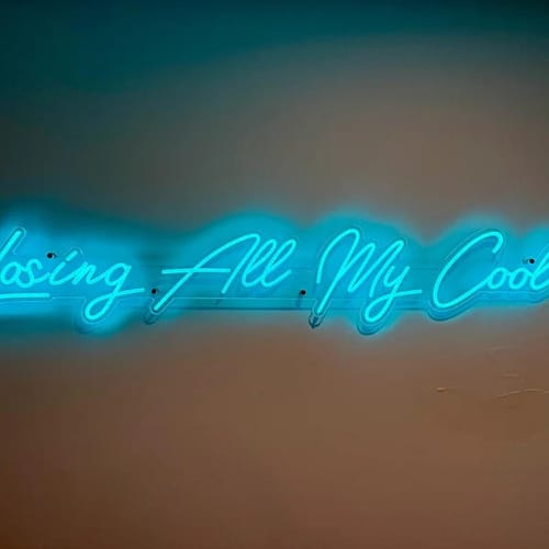 Customer photo review of Custom Neon Name Signs – Light Up Last Name with LED Lights