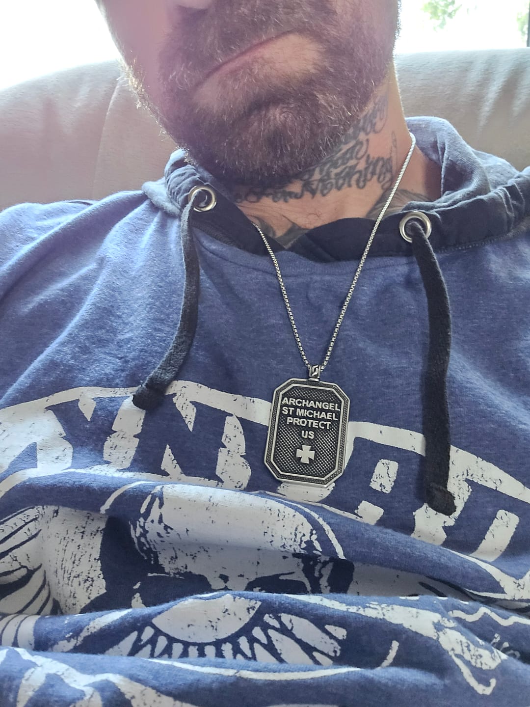 Customer photo review of FREE Today: Classic Style St. Michael the Archangel Protection Stainless Steel Pendant Necklace