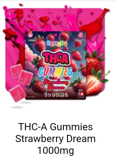 Customer photo review of THC-A Gummies Strawberry Dream 1000mg