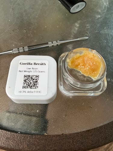 Customer photo review of Gorilla Breath Live Resin