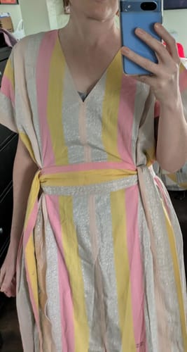 Customer photo review of RUBY KAFTAN | CANDY STRIPE