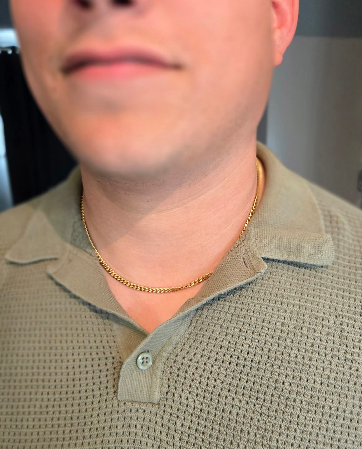 Customer photo review of Mens Gold Bracelet - 4 mm