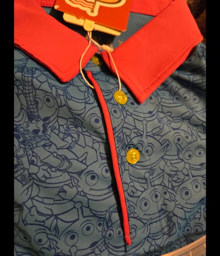Customer photo review of Disney and Pixar Toy Story "The Crane Escape (Blue)" – All-Day Polo
