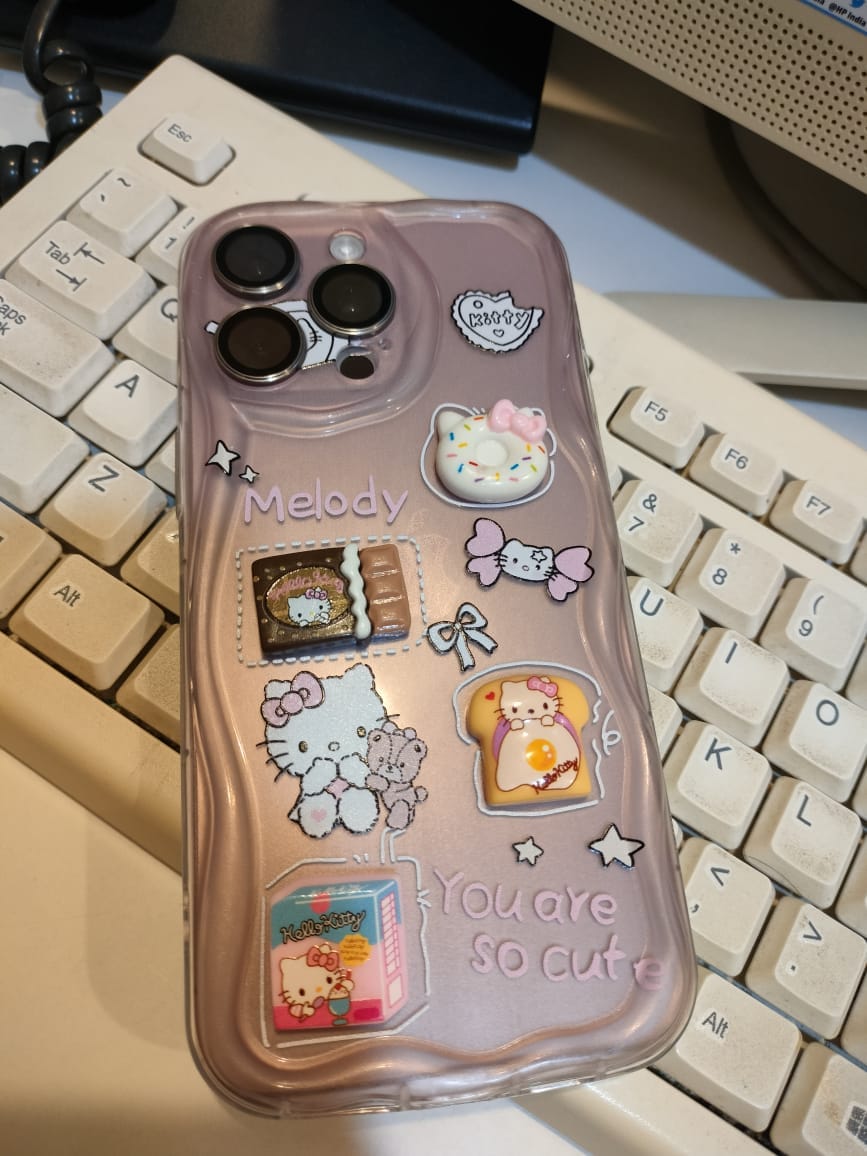 Customer photo review of 3D Cute Pink Case Wave Cartoon Melody Lanyard iPhone Soft Case
