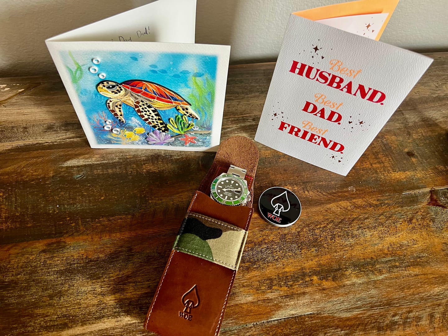 Customer photo review of Travel Pouch and Challenge Coin