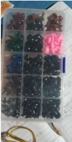 Customer photo review of Eyes & Noses Set for Dolls 566pcs