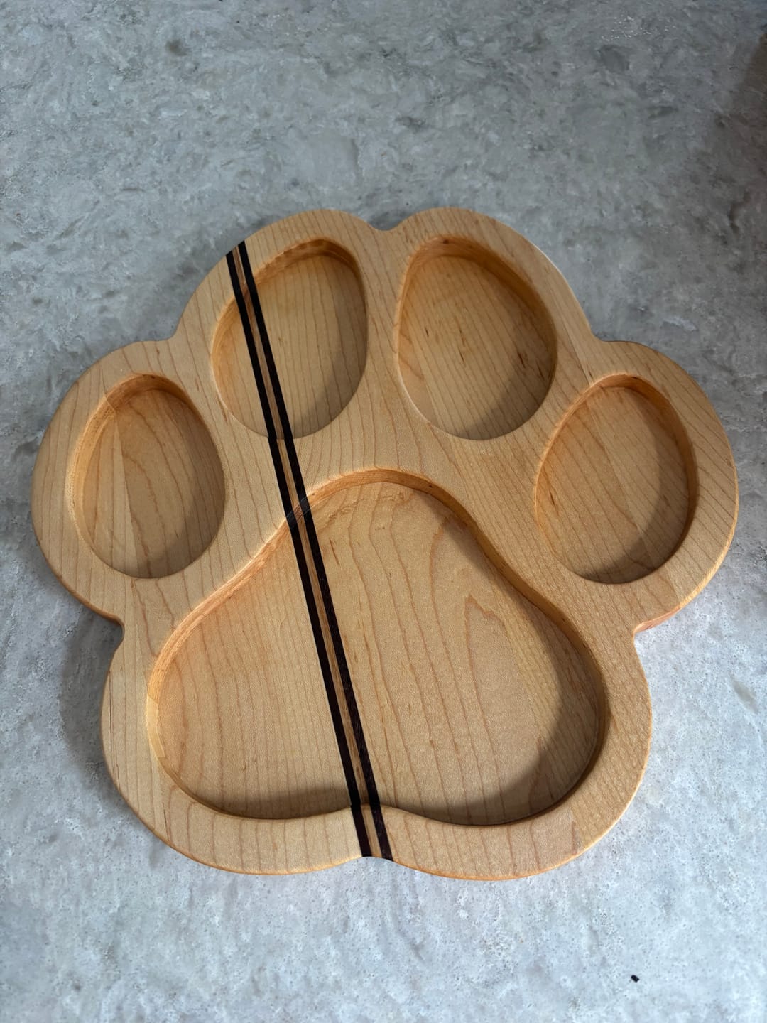 Customer photo review of Dog Paw Print Tray / Inlay Acrylic Router Template