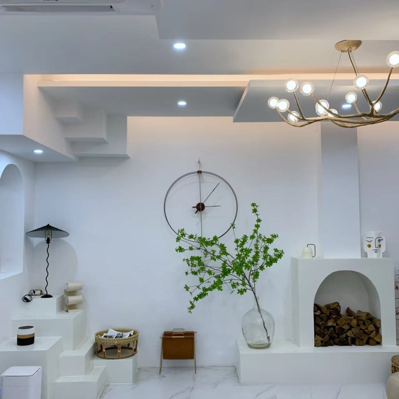Customer photo review of Rustic Tree Branch Chandelier, Dimmable