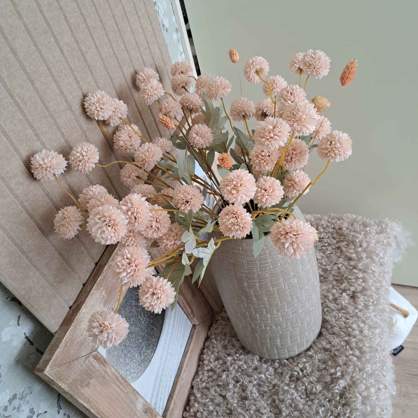 Customer photo review of Zijden Kiku Bloemen - Crème