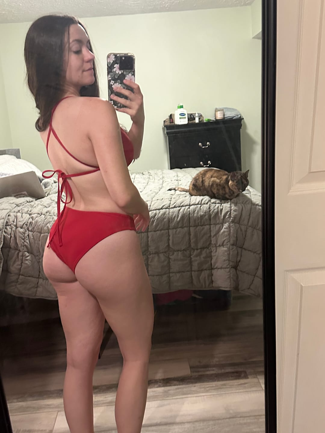 Customer photo review of JESSIE Scarlet Red Classic Bikini Bottoms