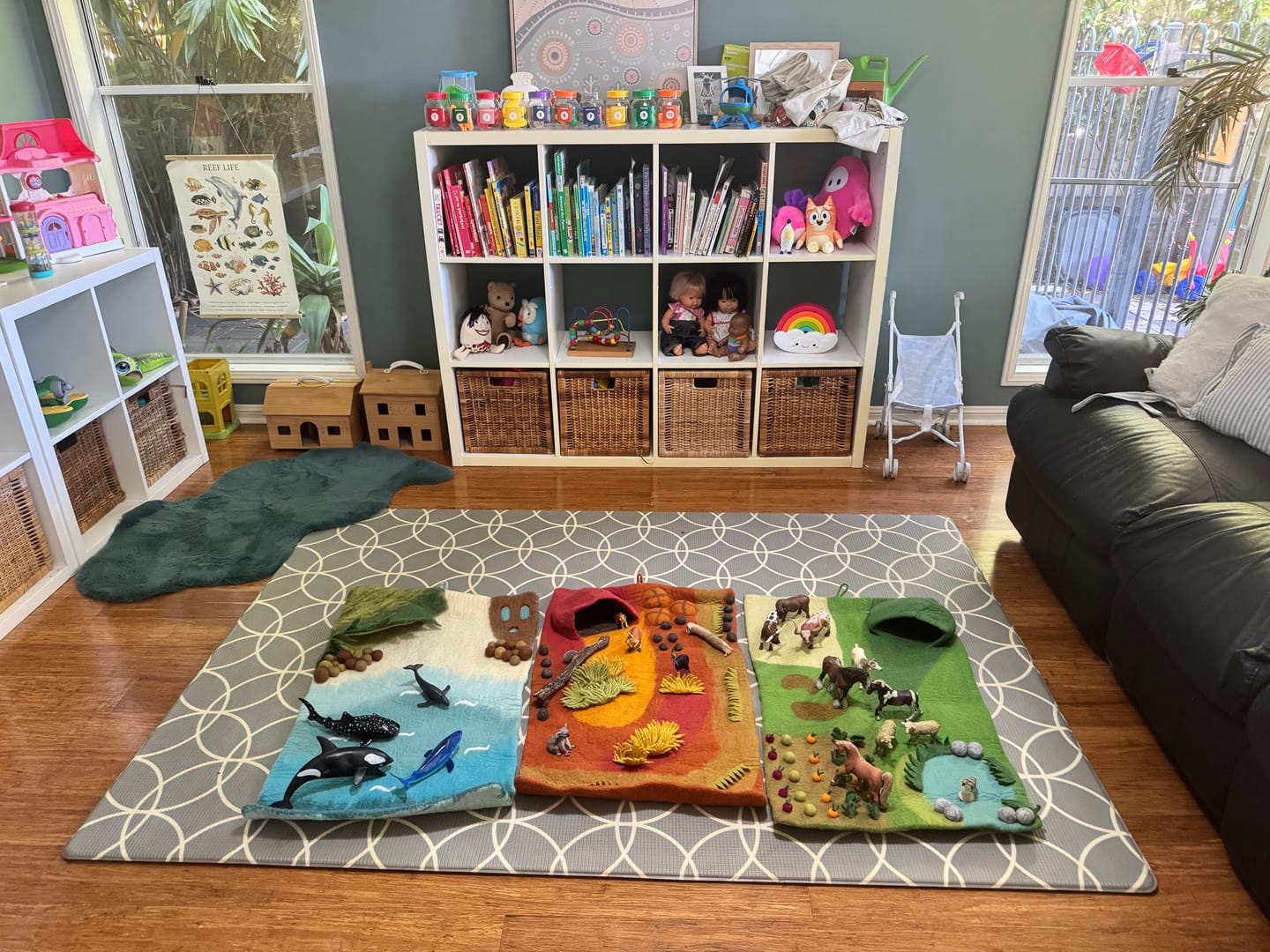 Customer photo review of Large Sea and Rockpool Play Mat Playscape