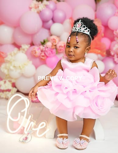 Customer photo review of Baby Girl Princess Dress Puffy Girl Baptism Dresses Christening Dress