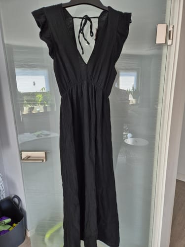 Customer photo review of Leonora Musselin Kleid - Schwarz